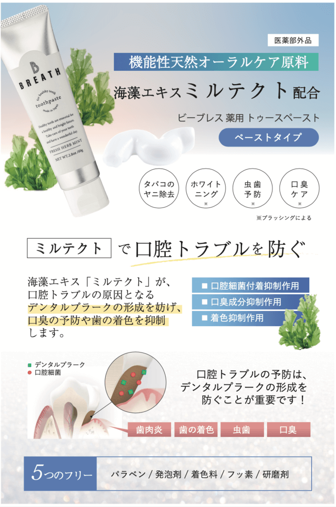ビーブレス薬用トゥースペースト 80g