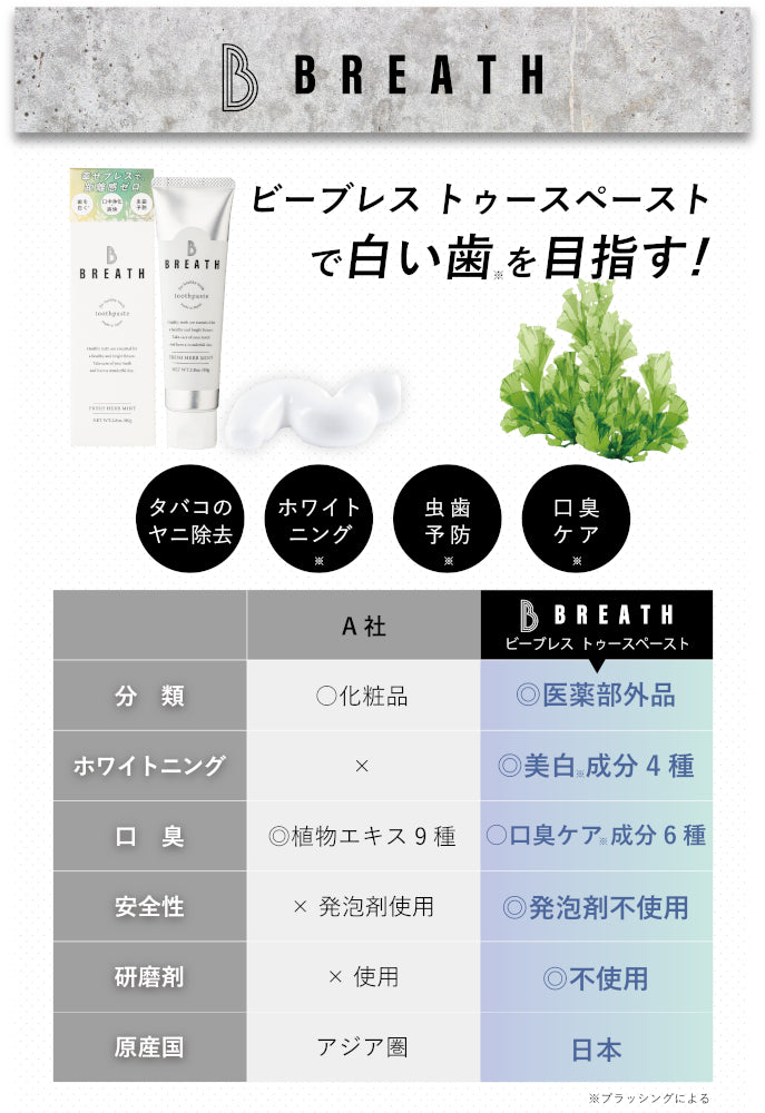 B BRETH(ビーブレス) トゥースペースト+トゥースパウダーセット